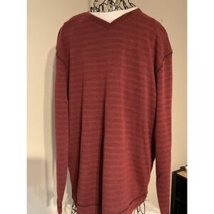Method Mens Burgundy‎ Space Dye Long Sleeve V-Neck Shirt Size M GL-RAD 7000LKOS